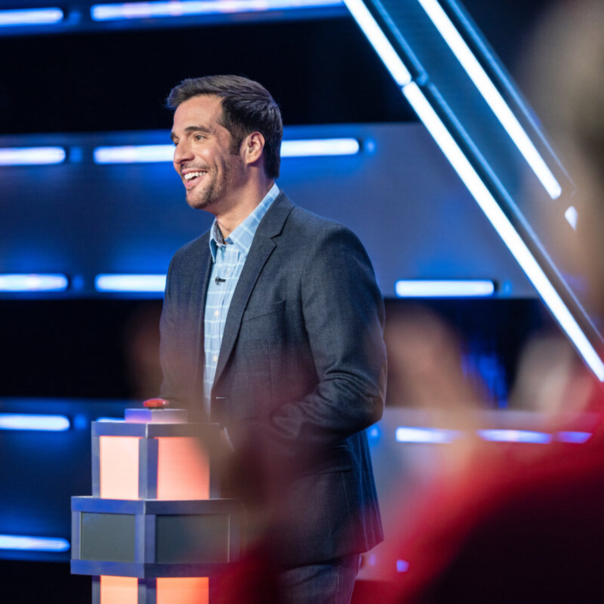 JD Roberto hosting on game show set