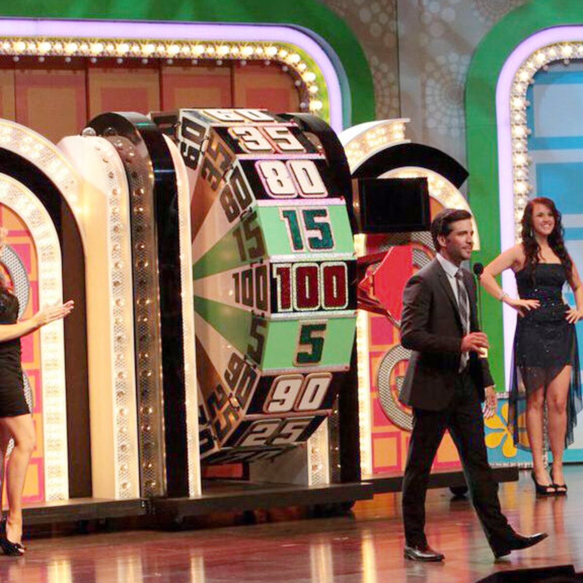 JD Roberto through a Blackmagic camera monitor on set