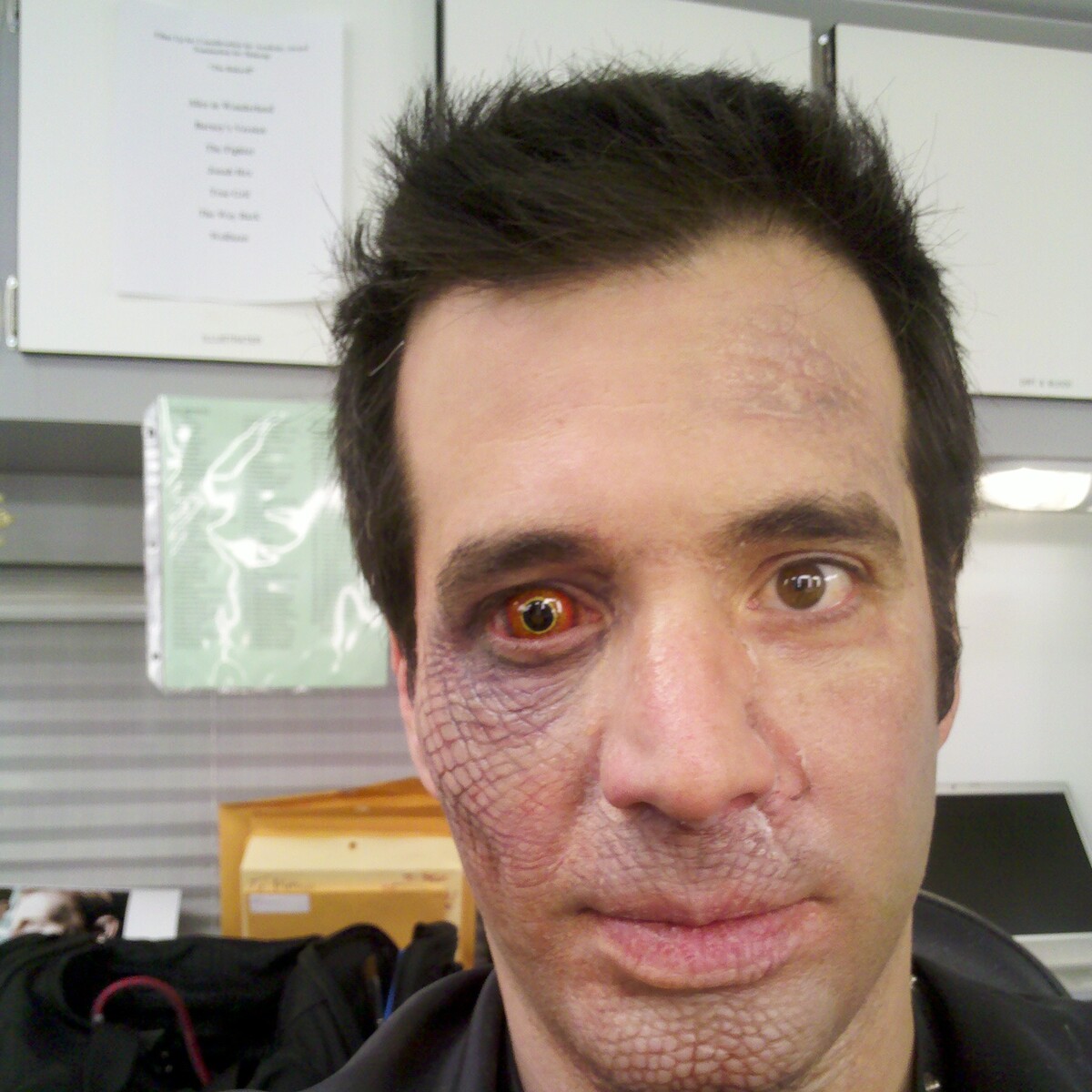 JD Roberto in creature prosthetic makeup