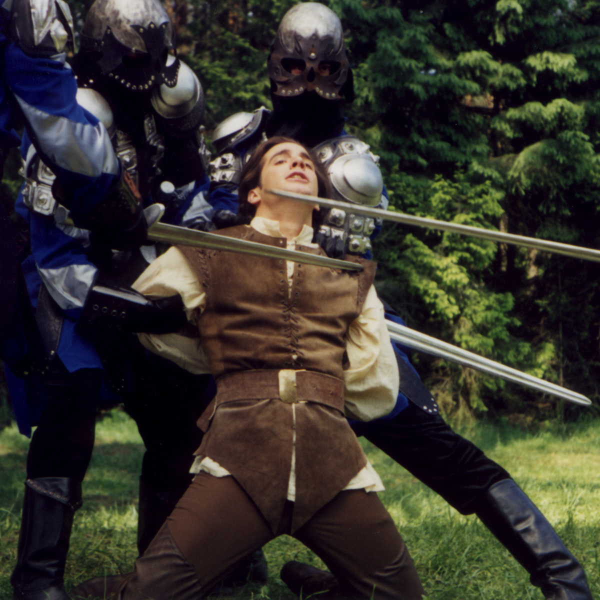 JD Roberto in a sword fight scene